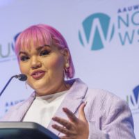 2019 Woman of Distinction Ashley Nell Tipton of Project Runway (Photo by Dayna Smith)