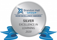 Badge for Brandon Hall Group HCM Excellence Awards: Silver in Excellence in Learning, 2020